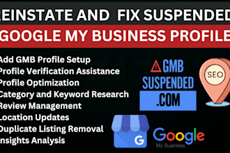 reinstate and resolve issues with suspended google my business profile