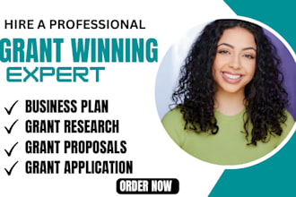 do grant research, grant proposal writing, grant applications and business plan