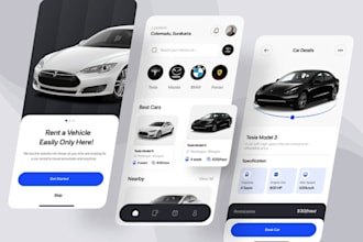 develop on demand car rental app, car dealership app, car marketplace app