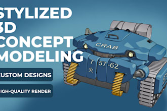 model custom stylized 3d assets for presentations or animation