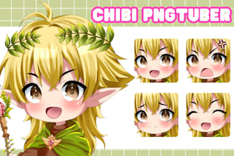 design chibi pngtuber for twitch and vtuber