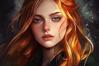 draw anime, realistic portrait or dnd character