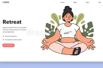 retreat website gym website retreat yoga website vacation website landing page
