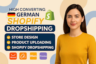 design or redesign your german shopify store, shopify website or wix website