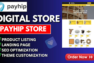 setup and customize payhip store, stan store beacon for digital product
