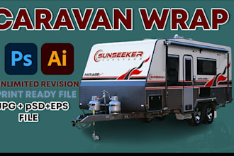 do vehicle wrap design, caravan wrap design, van wrap design ,car wrap design