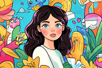 draw amazing cartoon doodle art and character illustrations
