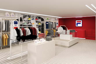 recreate 3d luxury boutique, cloth store, 8k rendering, cgi interior decor,revit