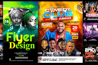 do event flyer design for club, party, church, dj, birthday, concert