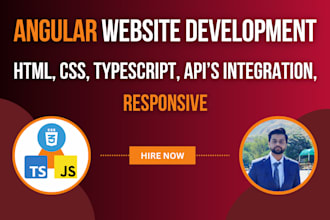 build angular frontend web app, responsive, API integration