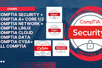 support in comptia sec, net, linux, a, cysa, casp and wgu
