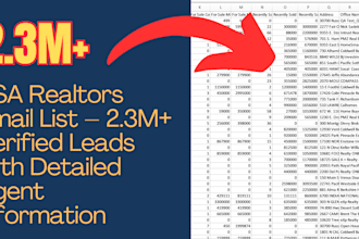 provide high quality tow million plus USA realtors email list for leads
