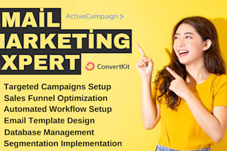 setup convertkit email template newsletter, activecampaign, email automation