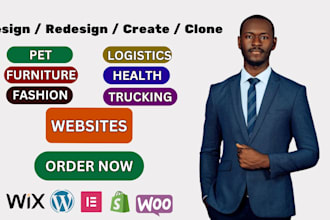 design shopify fashion, health, furniture, tech, pet, and dropshipping website