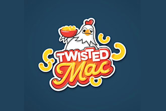 design mac cheese truck seeking fun logo