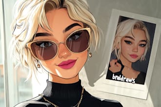 draw you cartoon in disney style caricature and friendship portrait