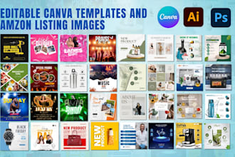 create editable canva templates  high quality amazon listing images in 24 hours