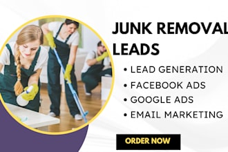 generate exclusive junk removal leads cleaning service landscaping landing page