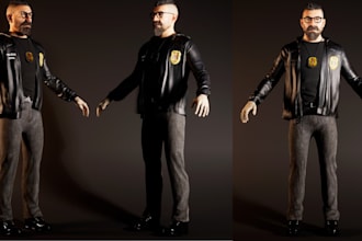 do custom realistic metahuman 3d character modeling 3d character rigging