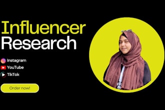 do influencer research and create best list for you