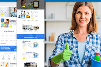 design commercial cleaning website, house cleaning website, janitorial website