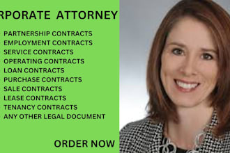 write employment, lease, partnership, service, loan, sale, operating contracts