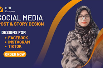 design engaging social media posts and stories for your brand