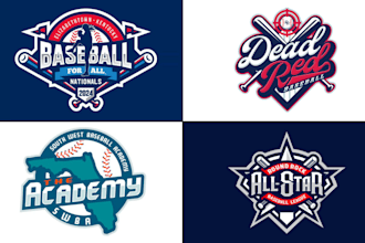 do baseball team jersey or sports club logo design
