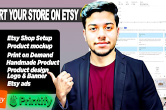 do etsy store setup print on demand product listings