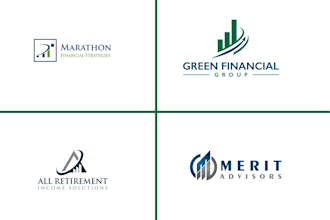 design modern financial, accounting, credit repair, consulting and business logo