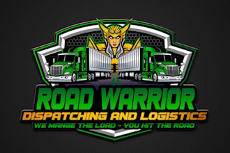 do trucking transport logistics and towing truck logo