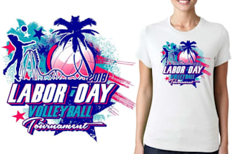 do amazing labor day logo design in one day