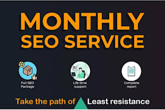 do monthly SEO on page technical and off page optimization