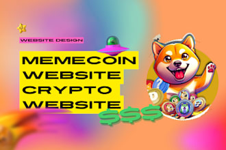 do memecoin website, nft website, meme coin landing page, crypto website token