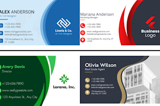 design a modern business card and a visiting card