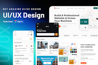 design modern website UI UX, mobile app, figma UI, and landing page