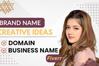 brainstorm creative business, company, brand or product name ideas attractively