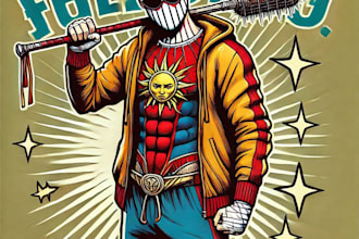 draw comic book, fan art and character design