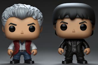 design 3d funko pop, bobblehead, 3d figure, 3d character, articulated model