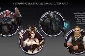 draw your dnd or rpg bust oc and tokens