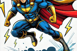 do superhero character comic style