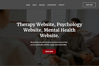 build therapy website, psychology, mental health website
