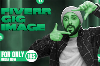 design a professional fiverr gig image thumbnail