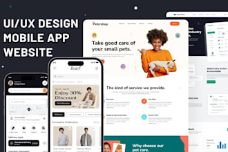 do custom UI UX design, website, mobile app, dashboard, web app