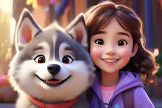 draw children book illustrations, cover pages, kids books