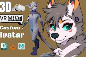 custom optimize vrchat avatar furry 3d model character nsfw anime vtuber vrc avi
