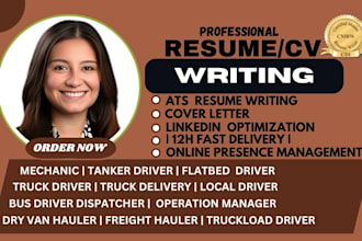 write professional truck driver resume, dump, bartender, cdl, pilot car driver
