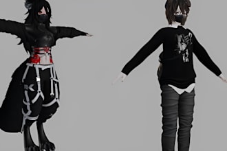 create custom vrchat avatar 3d model furry avatar vtuber vrc avatar vr character