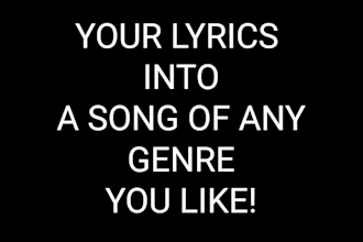 turn your lyrics into a song of any genre you want