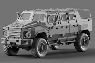 prepare car stl for 3d printing, armored vehicle,truck stl, traced apc, body kit